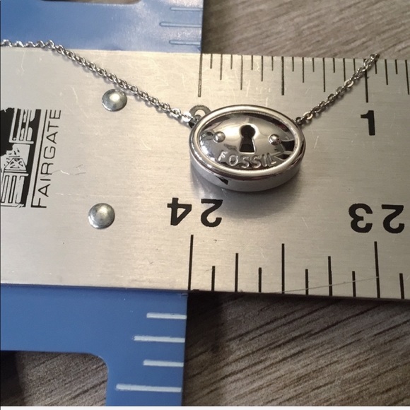 Fossil Sterling Silver Keyhole Necklace - Picture 6 of 7